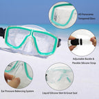 Snorkeling Gear for Adults with Bag Anti-Fog Snorkel Sets for Travel