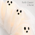Halloween Decorations Outdoor - Cute Lit Ghost Wreath