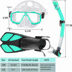 Snorkeling Gear for Adults with Bag Anti-Fog Snorkel Sets for Travel